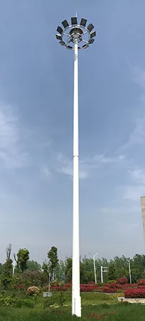 É possível instalar postes de iluminação de grande altura em terrenos irregul...